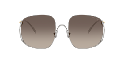 Miu Miu MUA57S 1BC30S 57mm Sunglasses Silver / Grey Gradient Lens - image 3