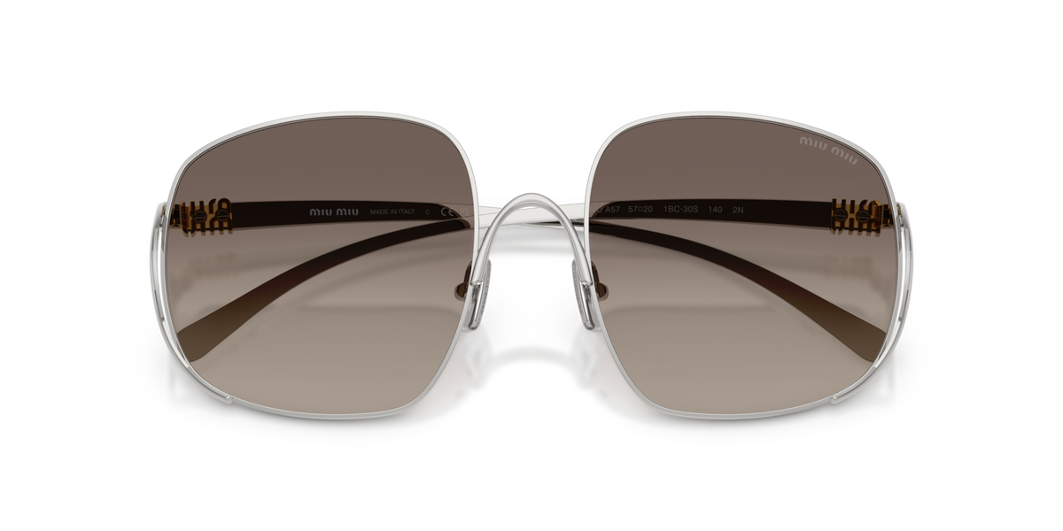 Miu Miu MUA57S 1BC30S 57mm Sunglasses Silver / Grey Gradient Lens - image 4