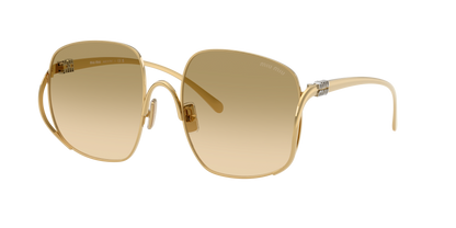 Miu Miu MUA57S 5AK20S 57mm Sunglasses Gold / Yellow Brown Gradient Lens