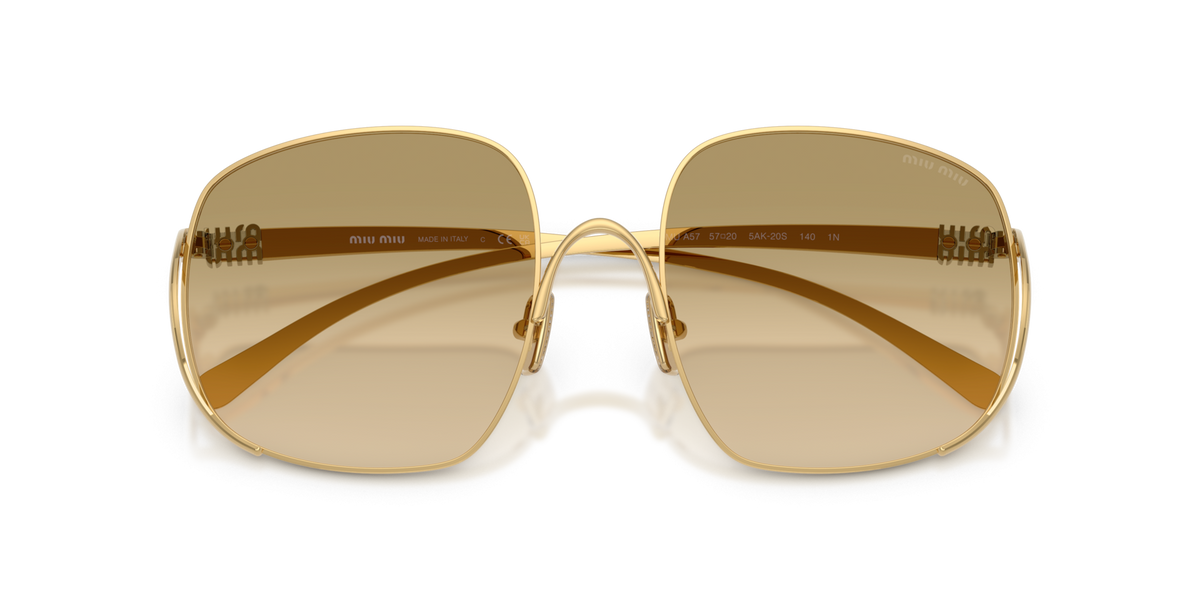 Miu Miu MUA57S 5AK20S 57mm Sunglasses Gold / Yellow Brown Gradient Lens - image 4