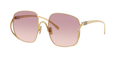 Miu Miu MUA57S 5AK40S 57mm Sunglasses Gold / Brown Dark Violet Gradient Lens