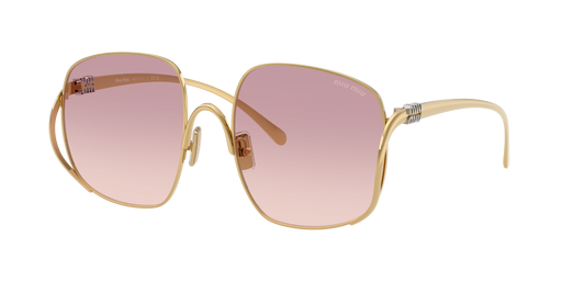 Miu Miu MUA57S 5AK40S 57mm Sunglasses Gold / Brown Dark Violet Gradient Lens