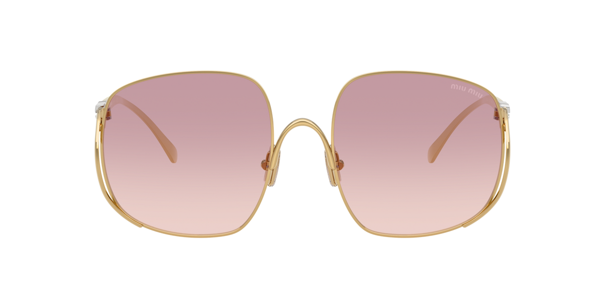 Miu Miu MUA57S 5AK40S 57mm Sunglasses Gold / Brown Dark Violet Gradient Lens - image 2