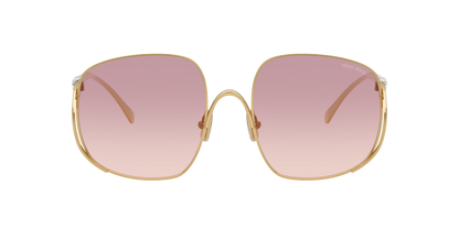 Miu Miu MUA57S 5AK40S 57mm Sunglasses Gold / Brown Dark Violet Gradient Lens - image 2