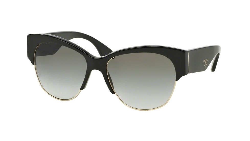 Prada Sunglasses PR11RS 1AB0A7 56mm Black / Dark Grey Gradient Lens
