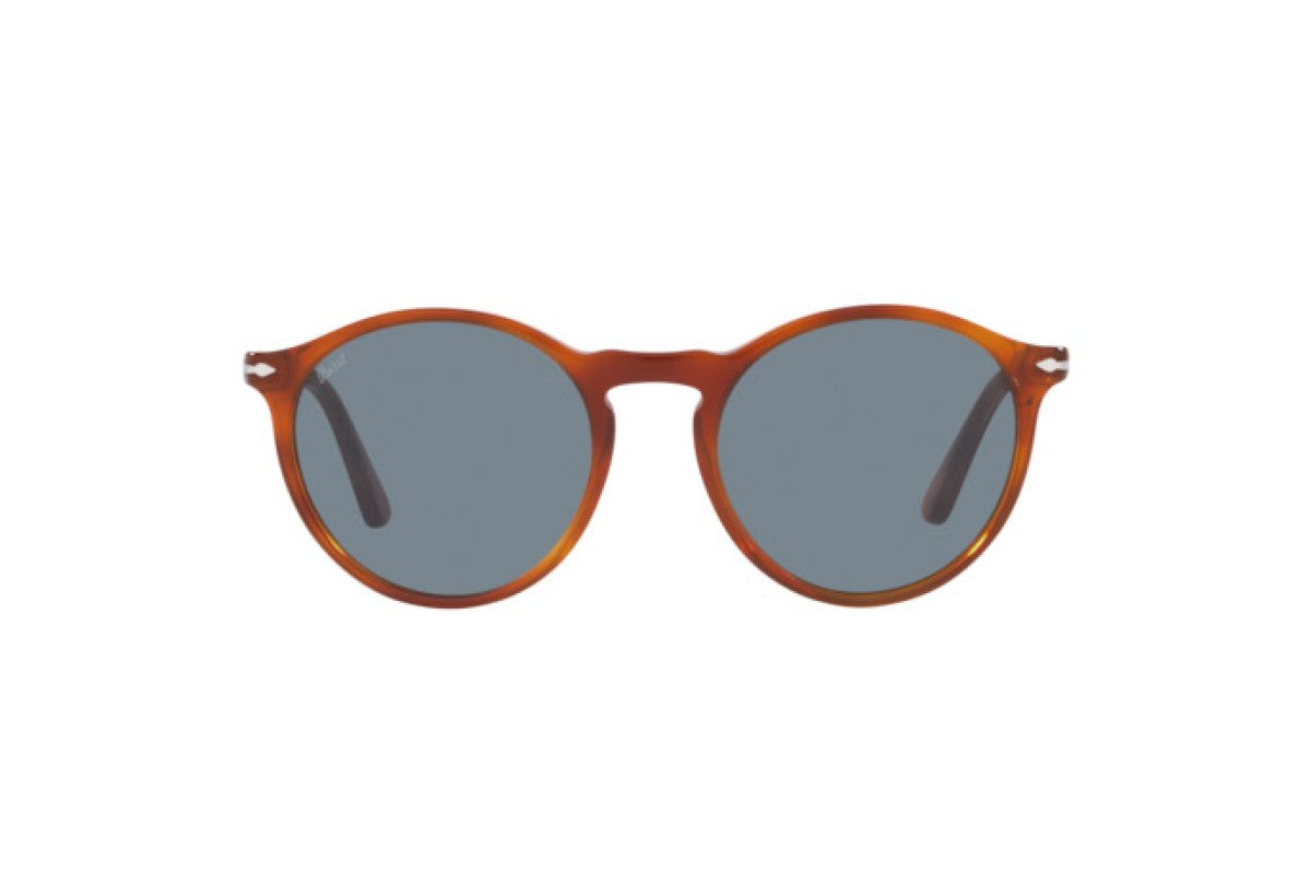 Persol PO3285S 9556 50mm Sunglasses Terra Di Siena / Light Blue Light Mirror Lens - image 2