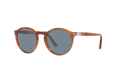 Persol PO3285S 9556 50mm Sunglasses Terra Di Siena / Light Blue Light Mirror Lens