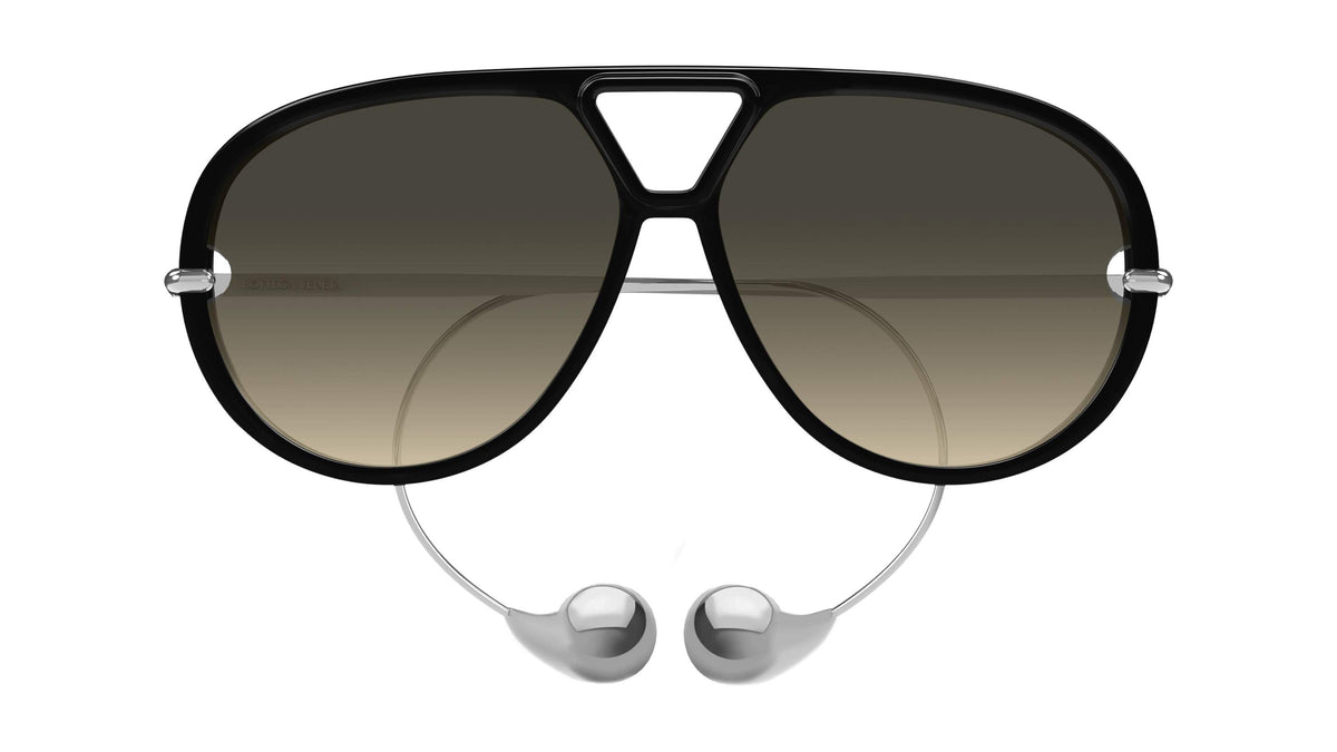 Bottega Veneta BV1273S 010 63mm Sunglasses Black / Brown Gradient Lens - image 2