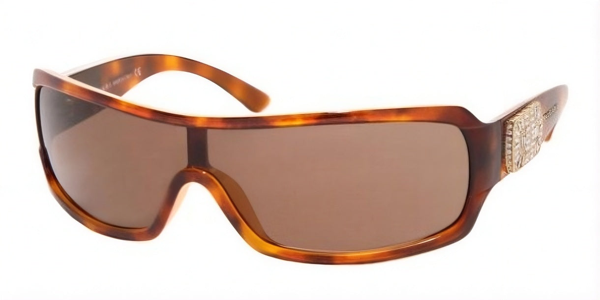 Bvlgari BV8011B 95473 Sunglasses Havana Crystals / Dark Brown Solid Lens