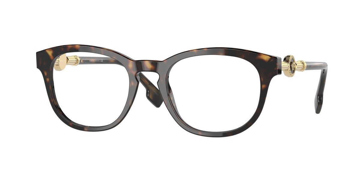 Versace Eyeglasses VE3310 108 50mm Havana / Demo Lens