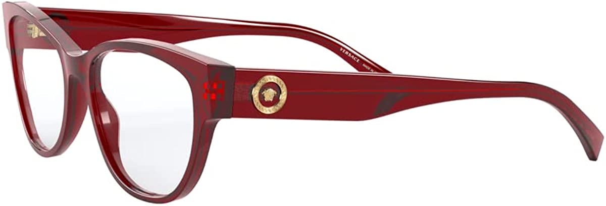 Versace Eyeglasses VE3287 388 53mm Trasparent Red / Demo Lens