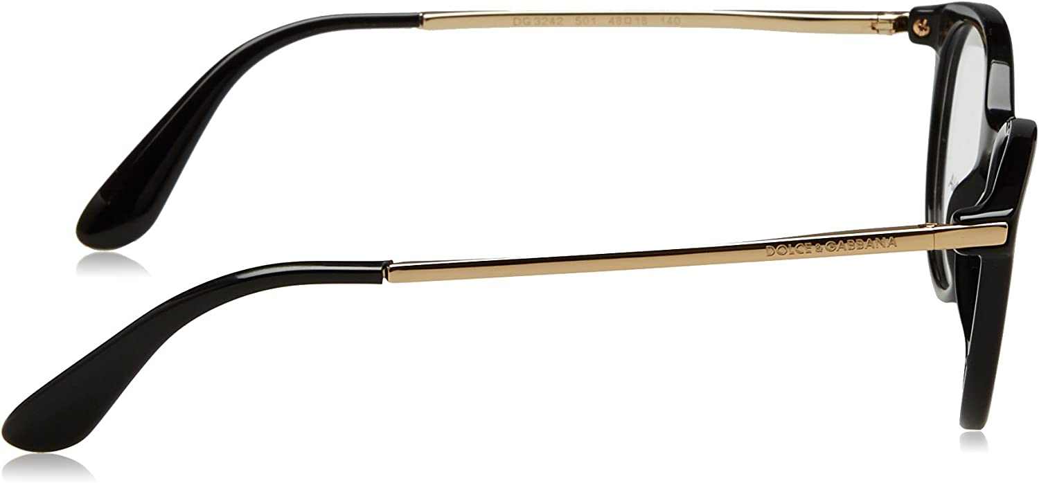 Dolce & Gabbana Eyeglasses DG3242 501 50mm Black / Demo Lens