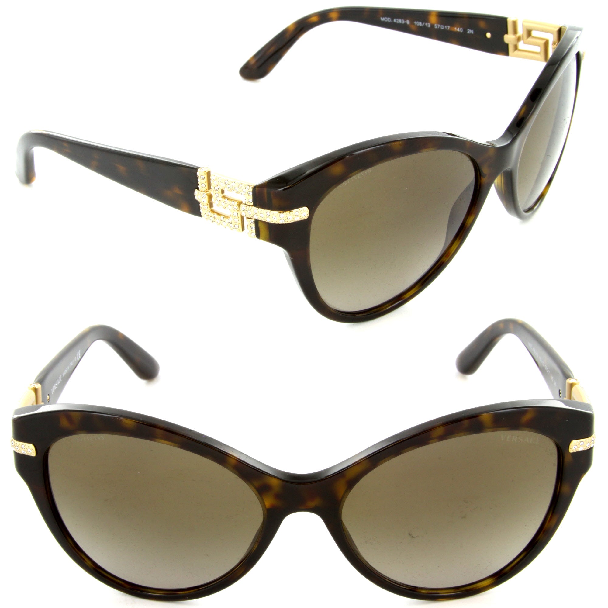 VERSACE Sunglasses VE4283B 108/13 57mm Havana / Brown Gradient Lens