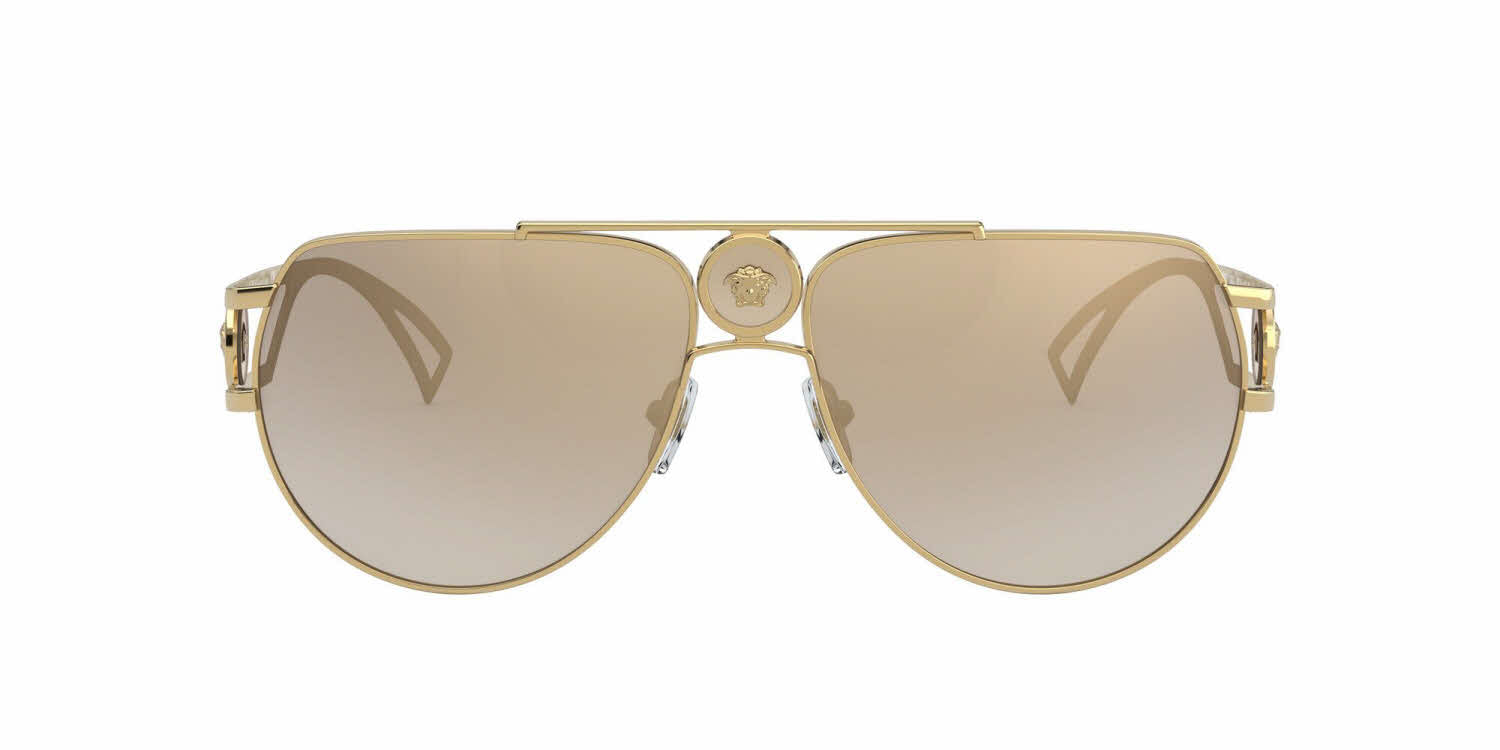 Versace Sunglasses VE2225 10027I 60mm Gold / Brown Mirror Gold Gradient Lens