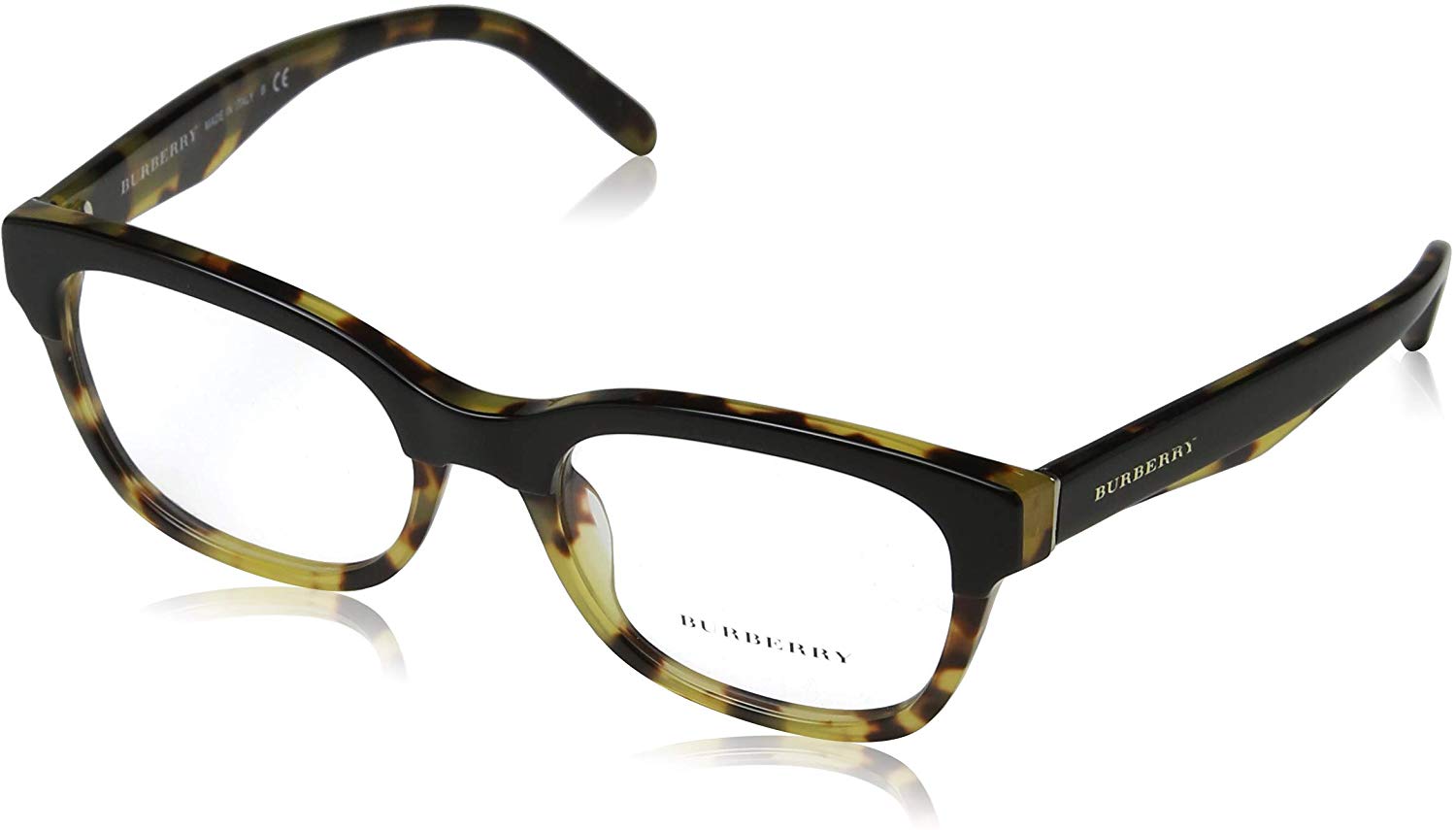 Burberry Eyeglasses BE2257-3649 53mm Top Black on Havana / Demo Lens [53-18-140]