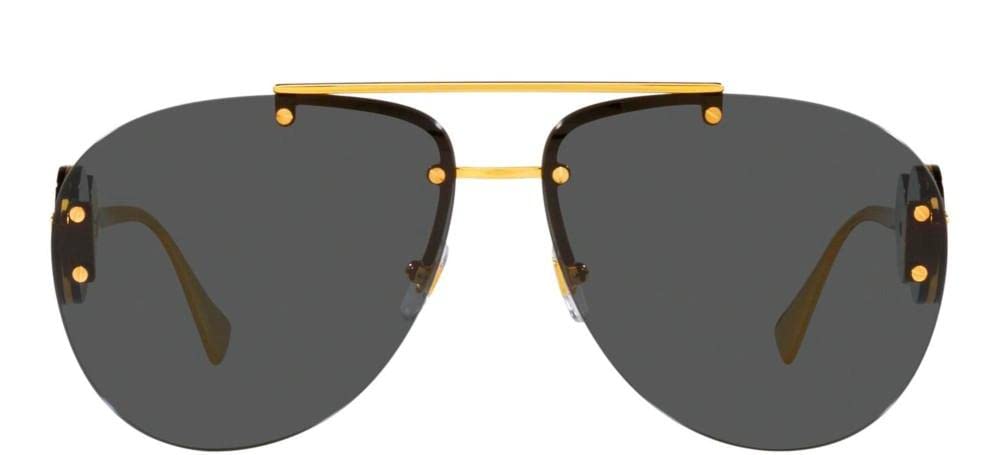 Versace Sunglasses VE2250 100287 63mm Gold / Dark Grey Lens