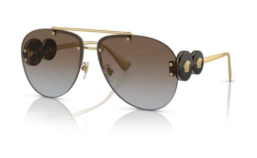 Versace Sunglasses VE2250 148889 63mm Gold / Grey gradient brown Lens