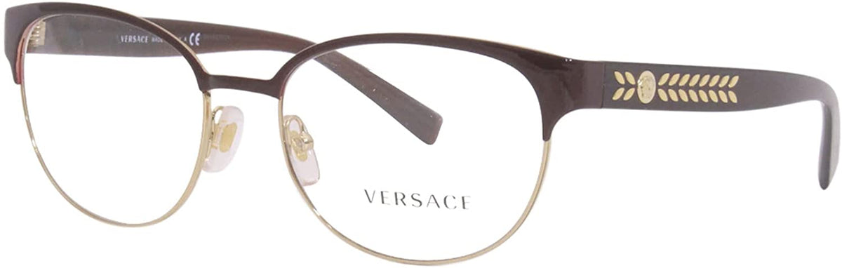 Versace Eyeglasses VE1256 1435 53mm Dark Red/Gold / Demo Lens