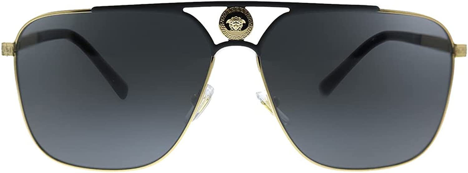 Versace Sunglasses VE2238 143687 61mm Gold/Matte Black / Dark Grey Lens