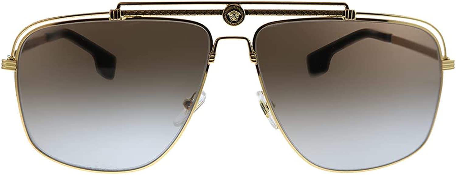 Versace Sunglasses VE2242 100289 61mm Gold / Grey Gradient Brown Lens