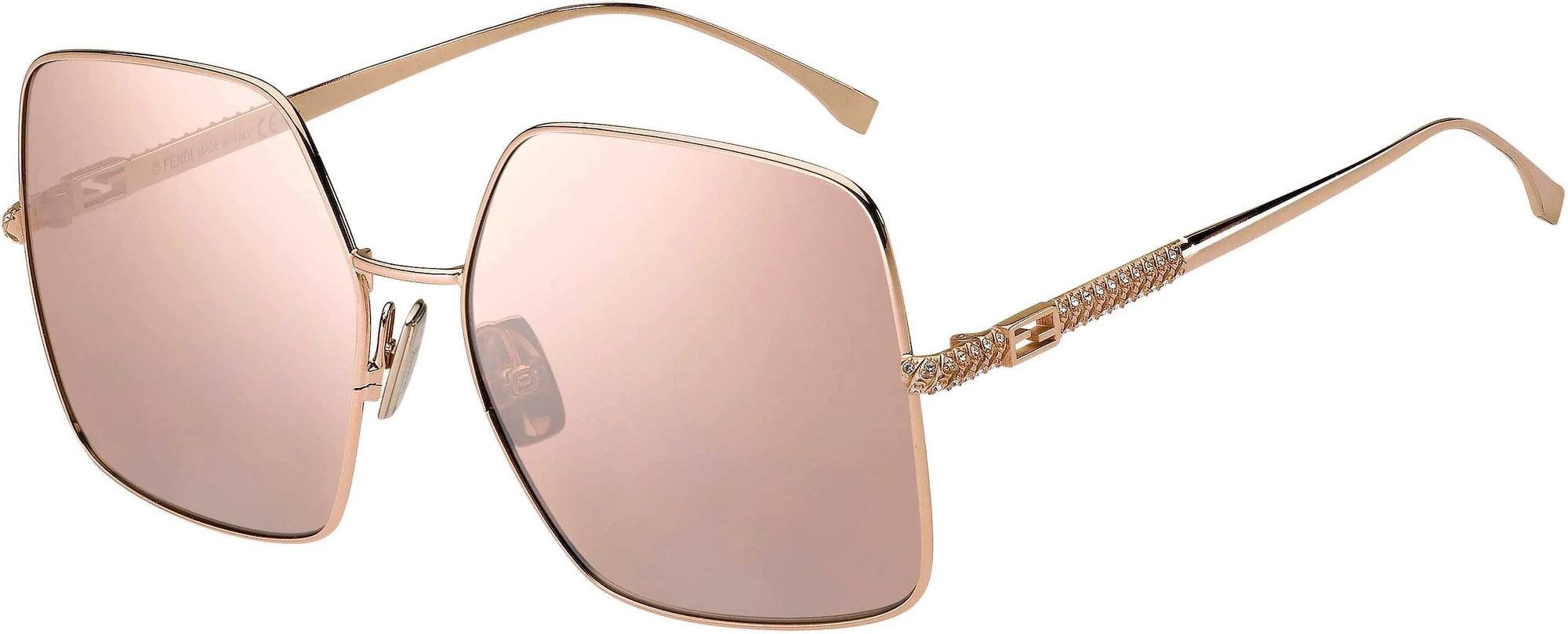 Fendi Sunglasses FF0439/S DDB2S 61mm Gold / Pink Grey Lens