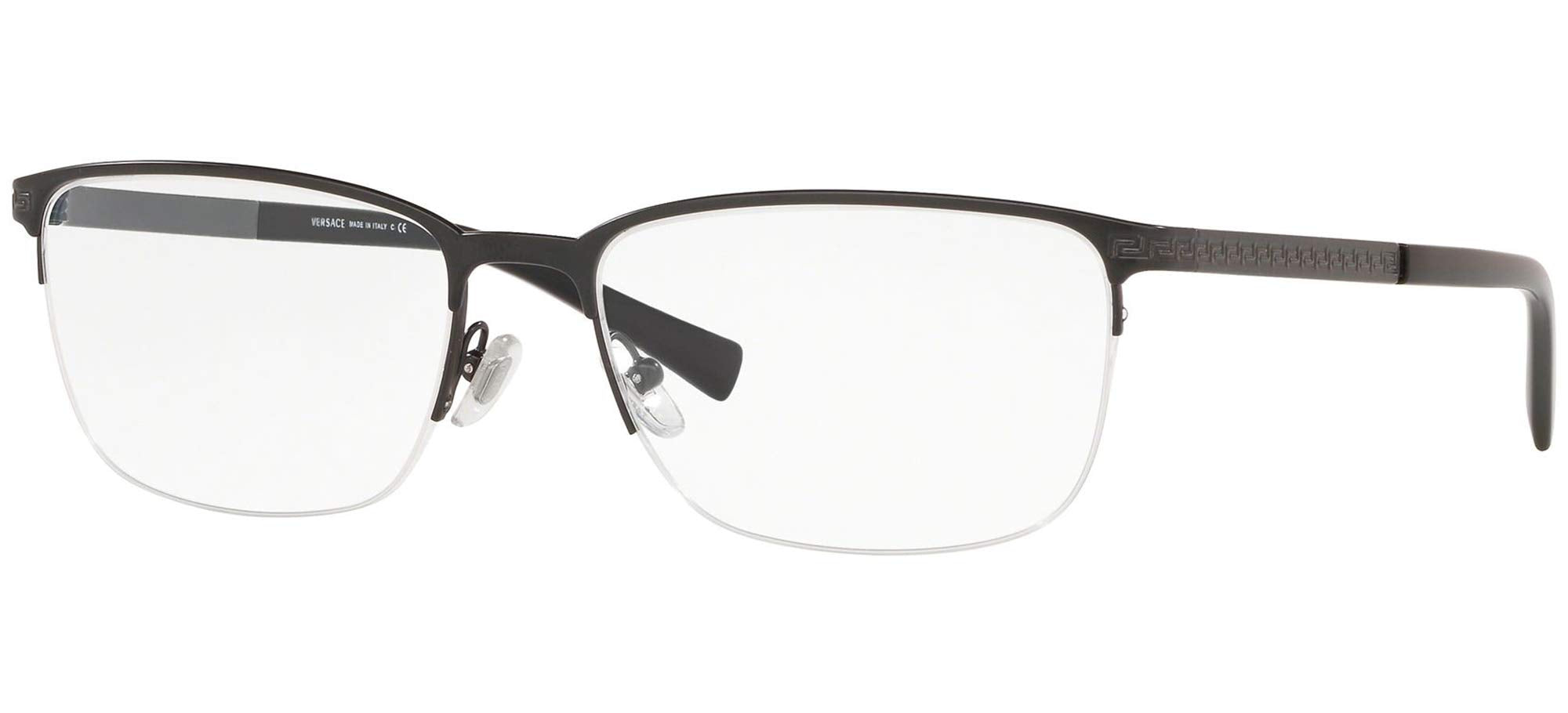 Versace Eyeglasses VE1263 1009 55mm Matte Black / Demo Lens