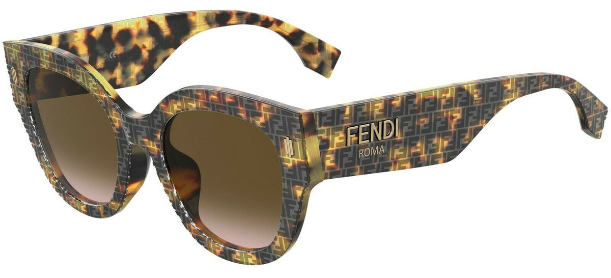 Fendi Sunglasses FF0452FS VTH-M2 53mm Havana Pattern / Brown Gradient Lens