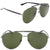 Gucci GG0014S-003 Aviator Sunglasses Ruthenium / Green Lens [60-15-140]