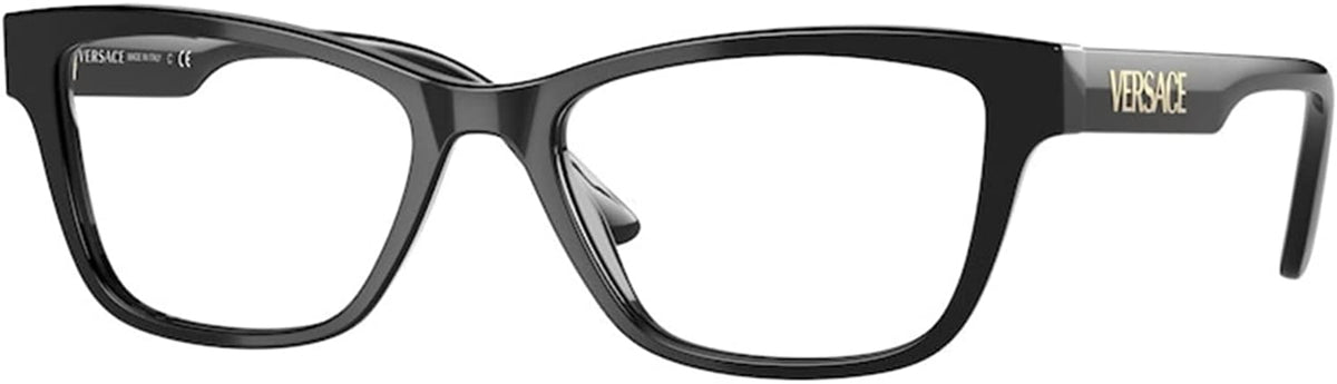 Versace Eyeglasses VE3316 GB1 53mm Black / Demo Lens