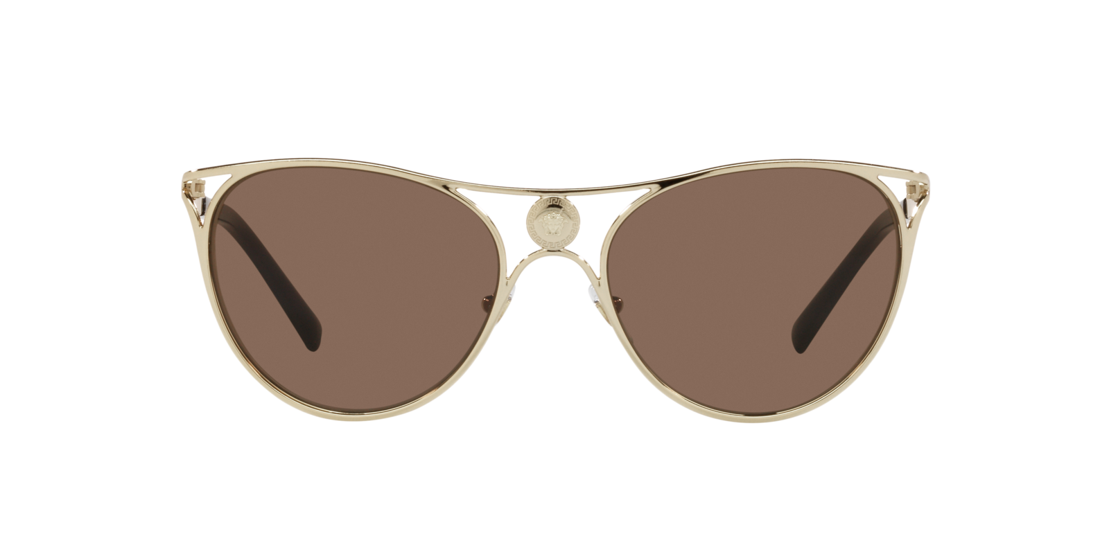 Versace Sunglasses VE2237 125273 57mm Pale Gold / Dark Brown Lens