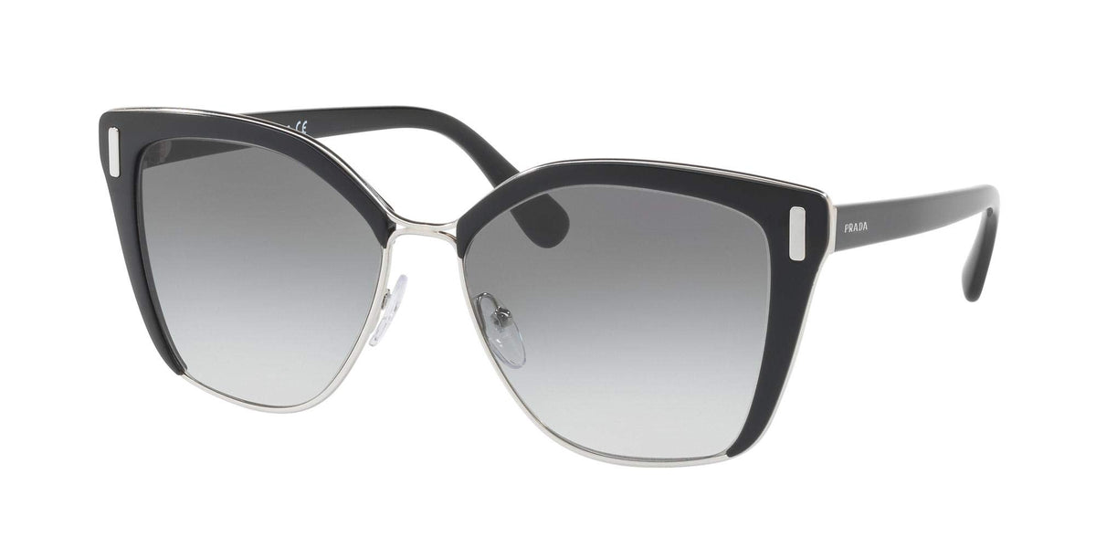 Prada Sunglasses PR56TS 1AB0A7 57mm Catwalk Black/Silver / Grey Gradient Lens