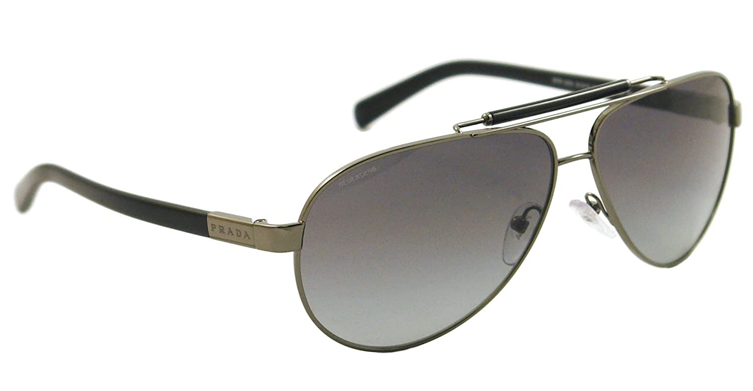 Prada Sunglasses SPR 54N 5AV-3M1 Gunmetal / Grey Gradient Lens