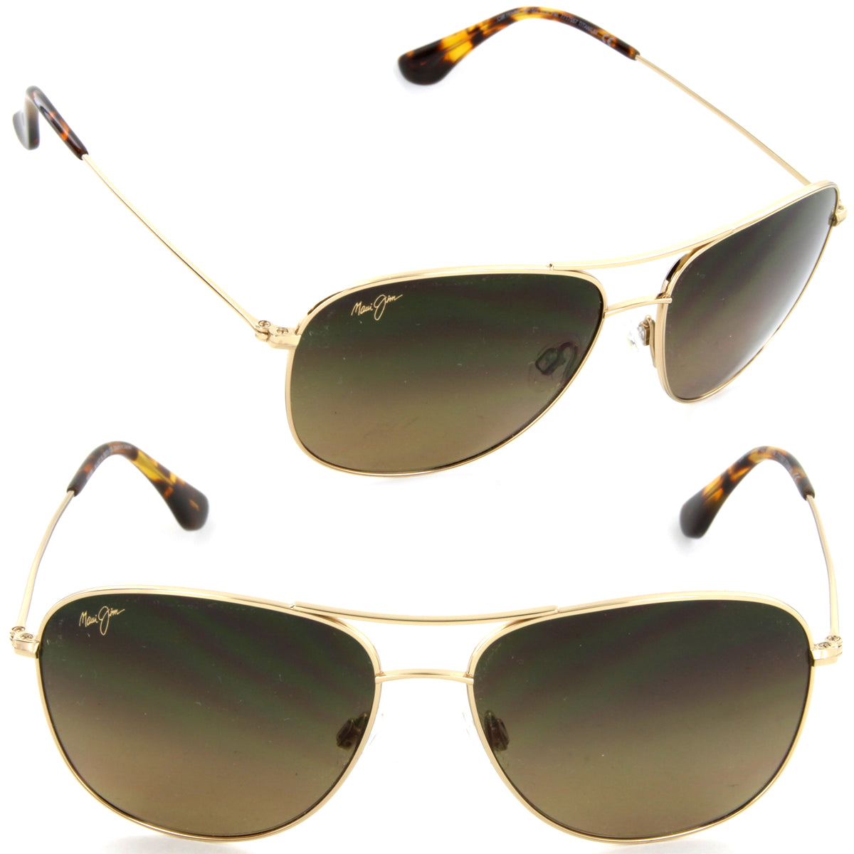 Maui Jim Cliff House HS247-16 Aviator Sunglasses Gold/HCL Bronze Lens