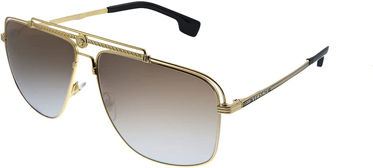 Versace Sunglasses VE2242 100289 61mm Gold / Grey Gradient Brown Lens