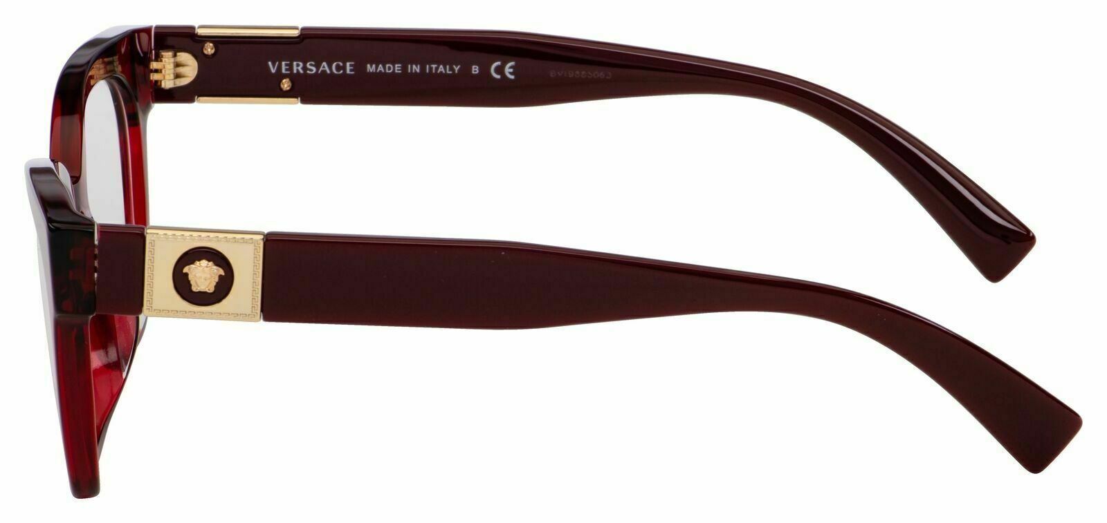 Versace Eyeglasses VE3294 388 51mm Transparent Bordeaux / Demo Lens