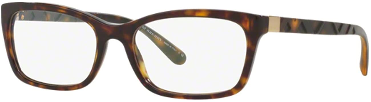 Burberry Eyeglasses BE2220 3002 52mm Dark Havana / Demo Lens