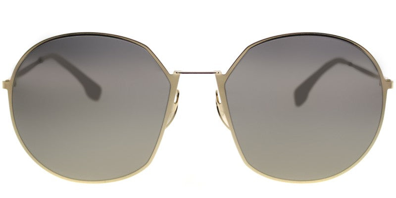 Fendi FF0313/F/S-J5G-UE Oval Modified Sunglasses Gold/Grey Ivory Mirror Lens