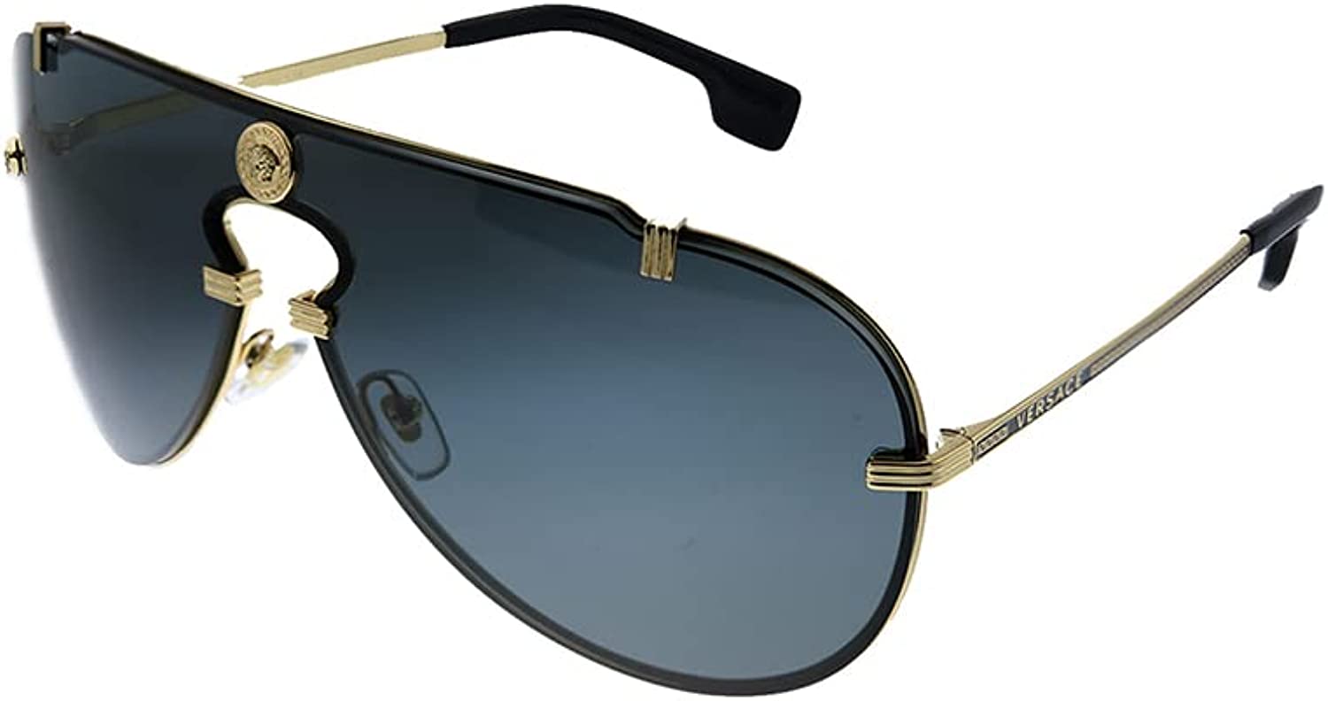 Versace Sunglasses VE2243 10026G 43mm Gold / Light Grey Mirror Silver Lens