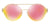 VERSACE SUNGLASSES VE2184 12524Z 61mm PALE GOLD / GREY MIRROR YELLOW ROSE LENS