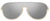 Versace Pilot Shield Sunglasses VE2215 12526G Pale Gold / Lt Grey Mirror Silver Lens