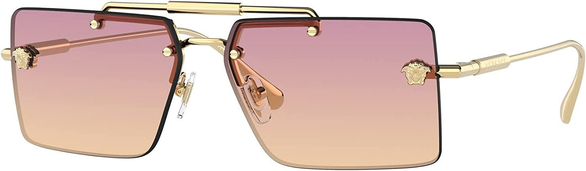 Versace Sunglasses VE2245 100278 60mm Gold / Clear orange fuchsia Lens