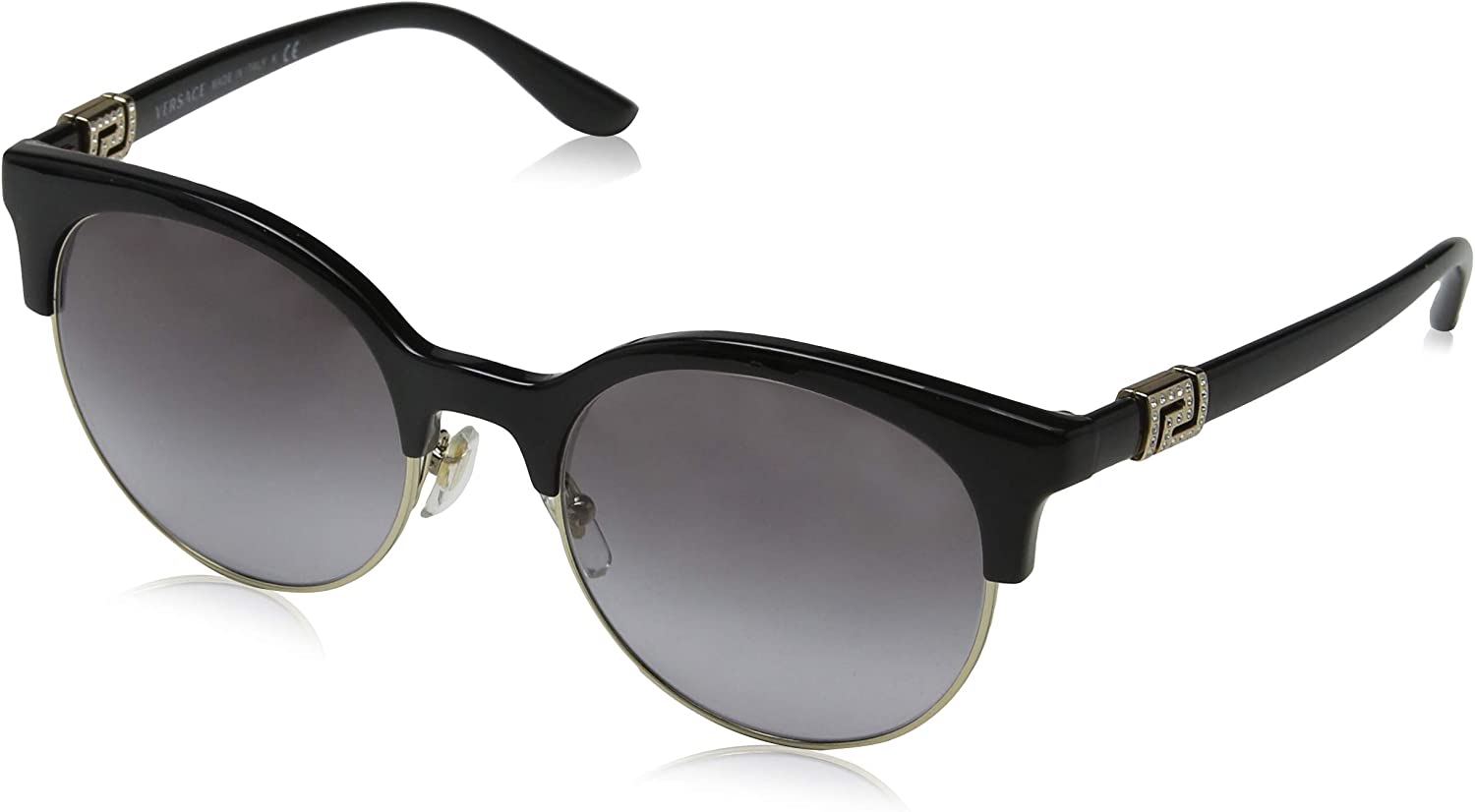 Versace Sunglasses VE4326B GB111 53mm Black-Pale Gold / Grey Gradient Lens