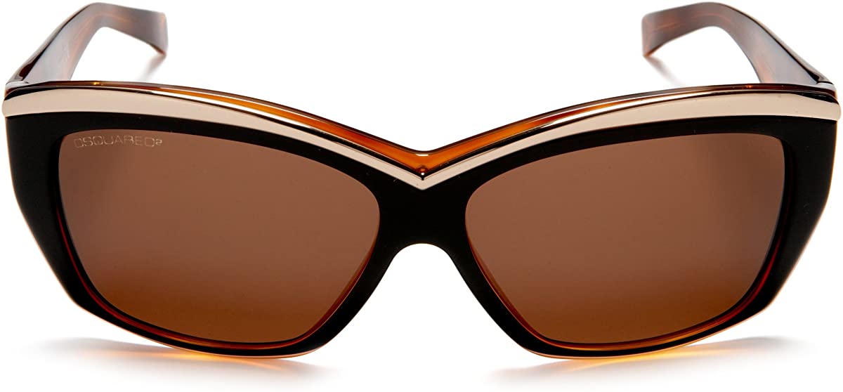 DSquared 2 Sunglasses DQ 0017 05E Black-Havana / Brown Lens