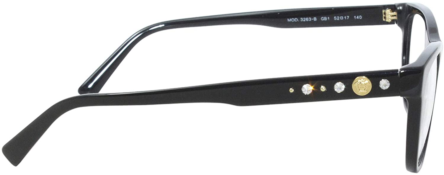 Versace Eyeglasses VE3263B GB1 52mm Black / Demo Lens