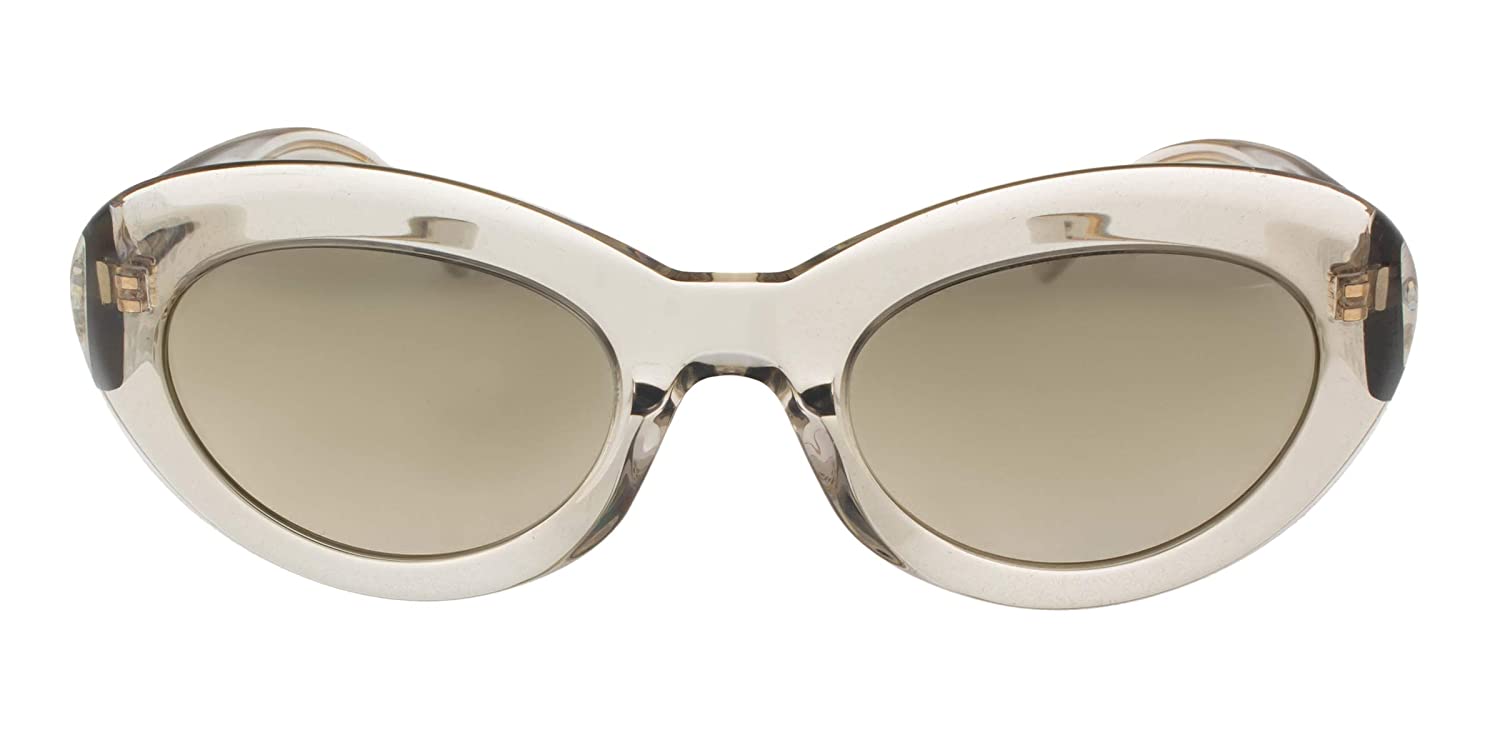 Versace VE4355B 5288/5A 52mm Oval Sunglasses Transparent Beige / Light Brown Mirror Gold