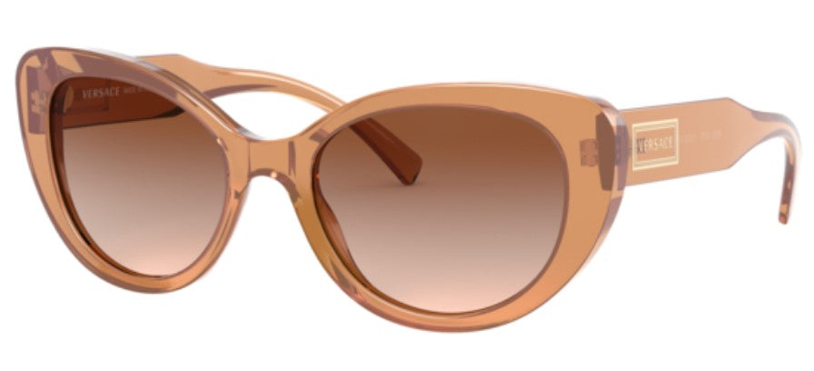 Versace VE4378 532613 54mm Sunglasses Transparent Brown / Brown Gradient [54-19-140]