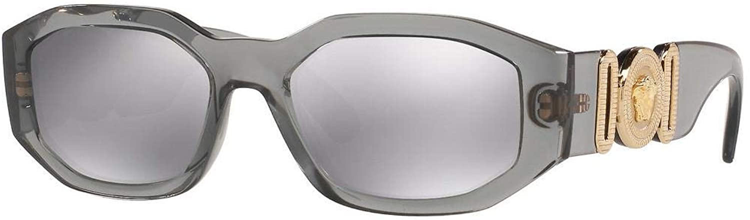 Versace Sunglasses VE4361 3116G 53mm Transparent Grey / Lt Grey Mirror Silver