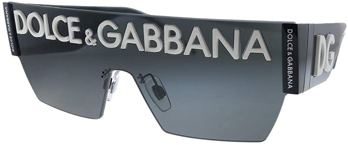 Dolce &amp; Gabbana Sunglasses DG2233 01-87 43mm Black / Dark Grey Lens