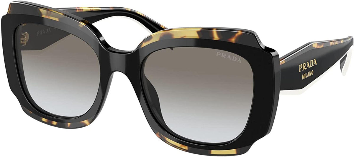 Prada Sunglasses PR16YS 01M0A7 52mm Black Havana / Dark Grey Lens