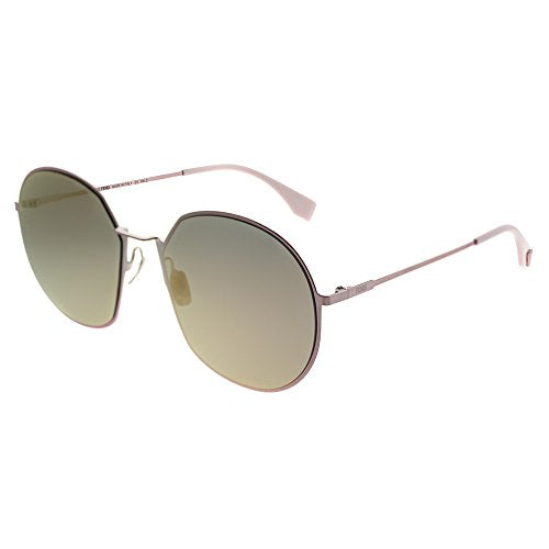 Fendi FF0313/F/S-35J-OJ Oval Modified Sunglasses Pink/Grey Rose Gold Lens